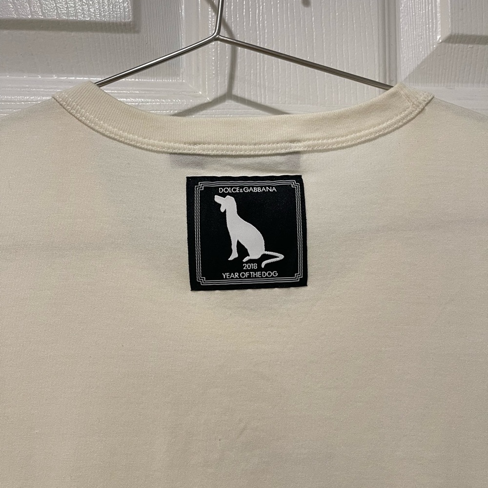 Dolce & Gabbana White Dog Tee with Doggie Graphics - Picture 4 of 6